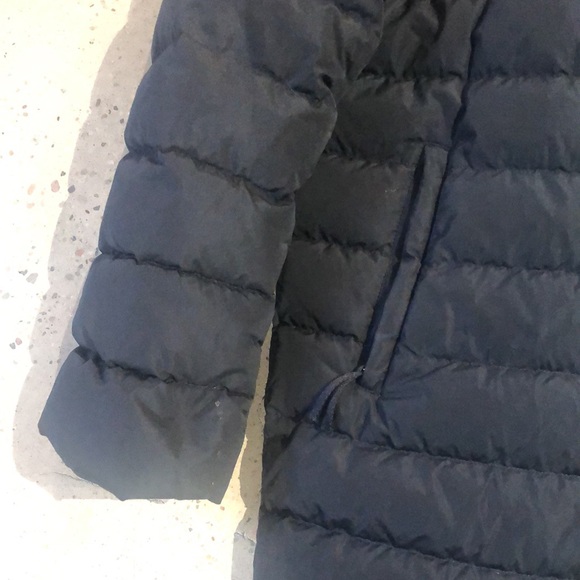 Weekend MaxMara Galosce Navy Faux-Fur-Trim Quilted Down Jacket - Picture 4 of 11